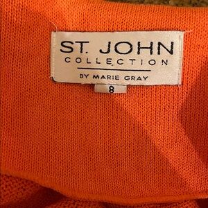 St. John Collection Bold Orange Knit Jacket
